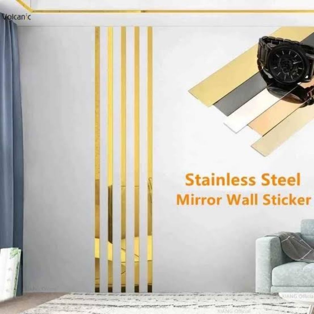 List molding list plat stiker list plat gold mirror per 5M