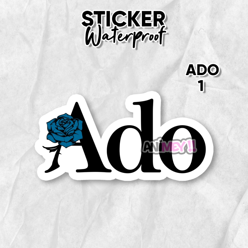 Stiker Logo Ado Japan Singer / Sticker Anime Waterproof