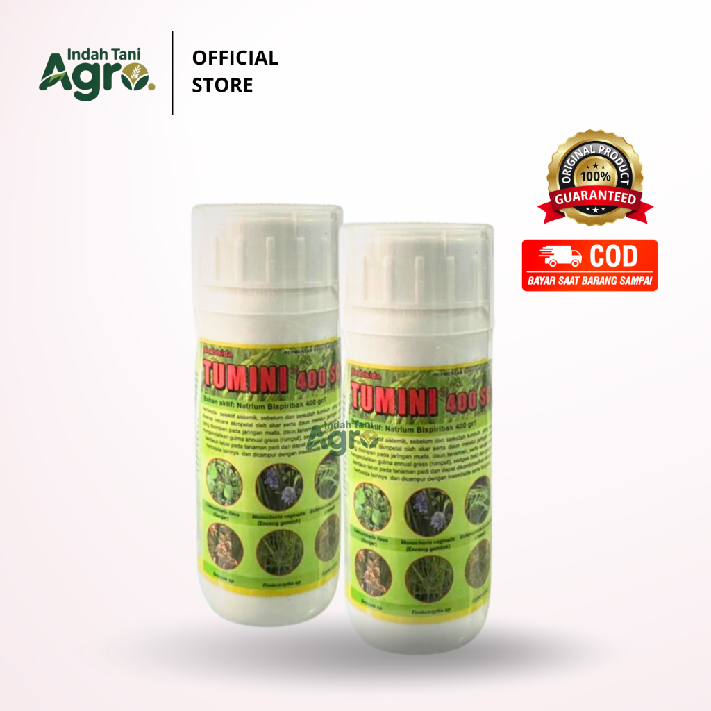 Herbisida Tumini 400SC 100ml Natrium Bispiribak 400 g/l Basmi Gulma Rumput Padi