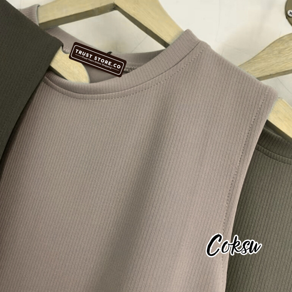Inner Dress Knit Tanpa Lengan / Inner Knit Premium Jumbo / Long Dress Knit Premium Tanpa Lengan