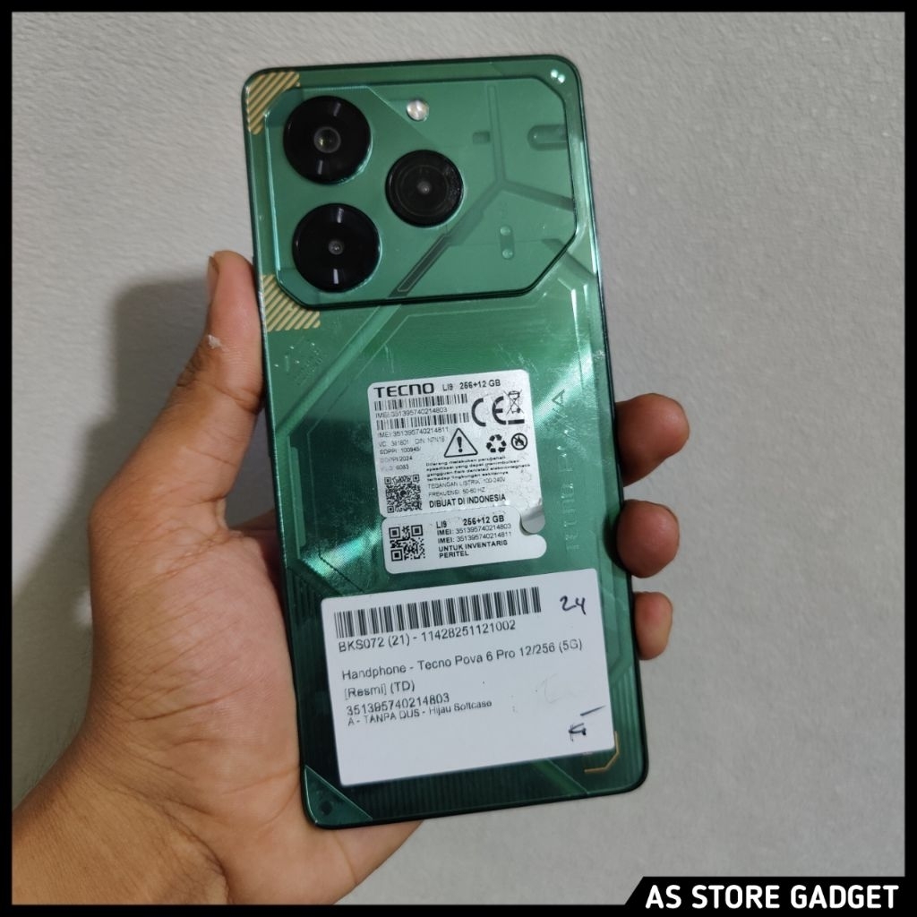 Tecno pova 6 Pro 5G 12/256 Second Handphone