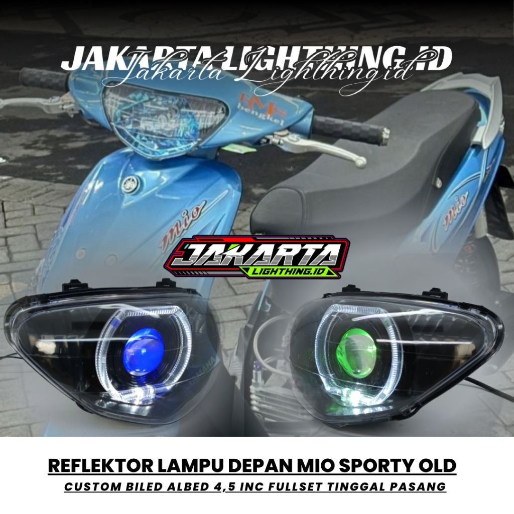 Lampu Depan Biled Mio Sporty Mio Old 2003-2007 Mio Lawas Custom Ala Biled Fullset