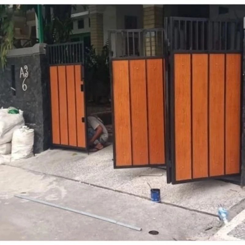 pagar rumah lipat serat kayu grc free survai dan pemasangan