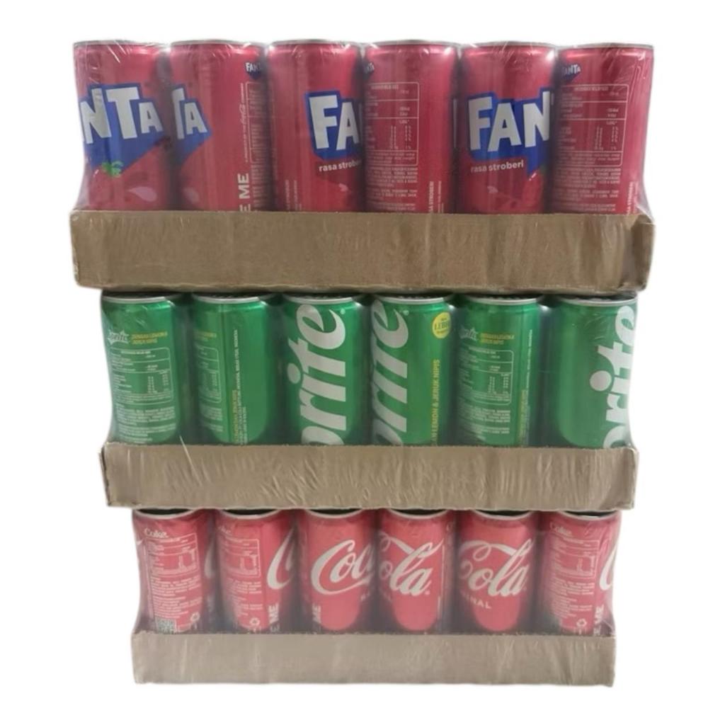 Minuman fanta / coca cola / sprite kaleng slim 250ml x 24 pcs 1 dus / 1 karton