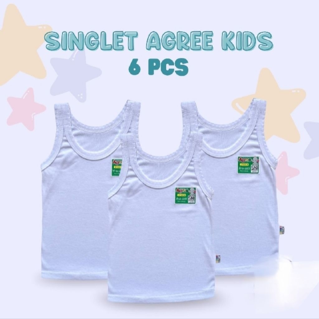 ( 3PCS ) Singlet Agree SG 019 / singlet agree anak ) singlet agree murahpuwol