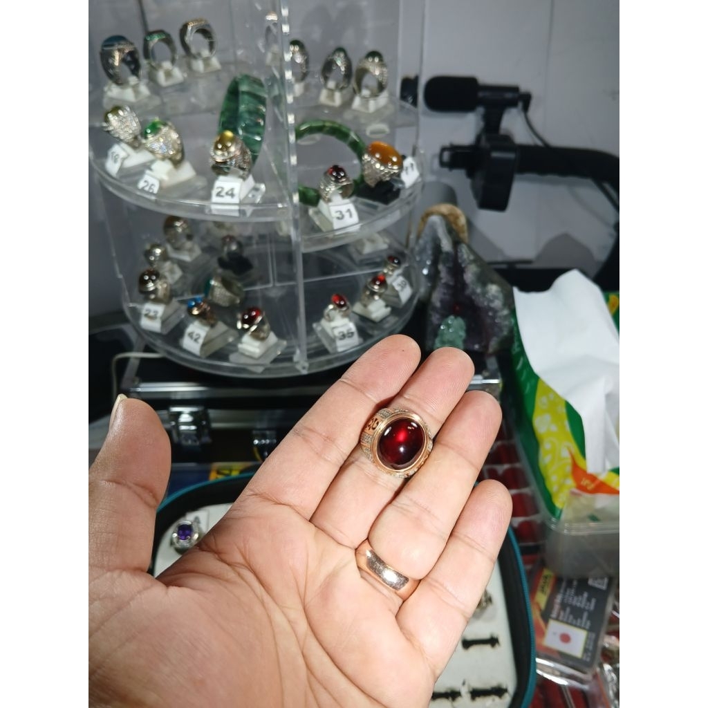 Natural Red Garnet Black Mamba