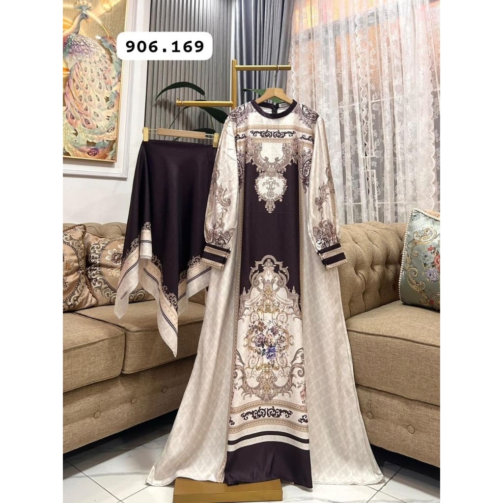 Real pic ORIGINAL dan TERMURAH Maxi dress Silk Bangkok PREMIUM Import / Gamis Jumbo PREMIUM Bangkok 