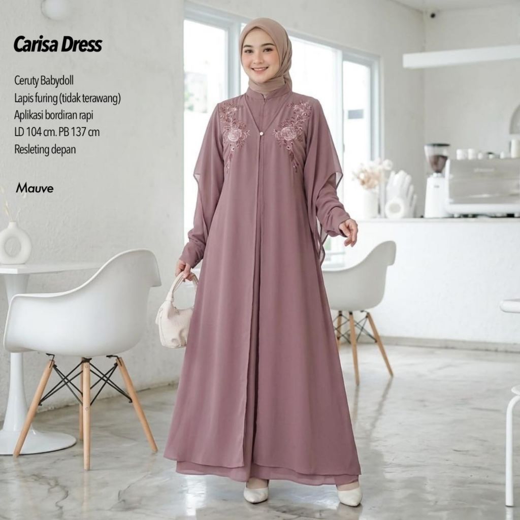 DRESS CERUTI / CARISA DRESS CERUTI / GAMIS CERUTI BABYDOL / DRESS MEWAH