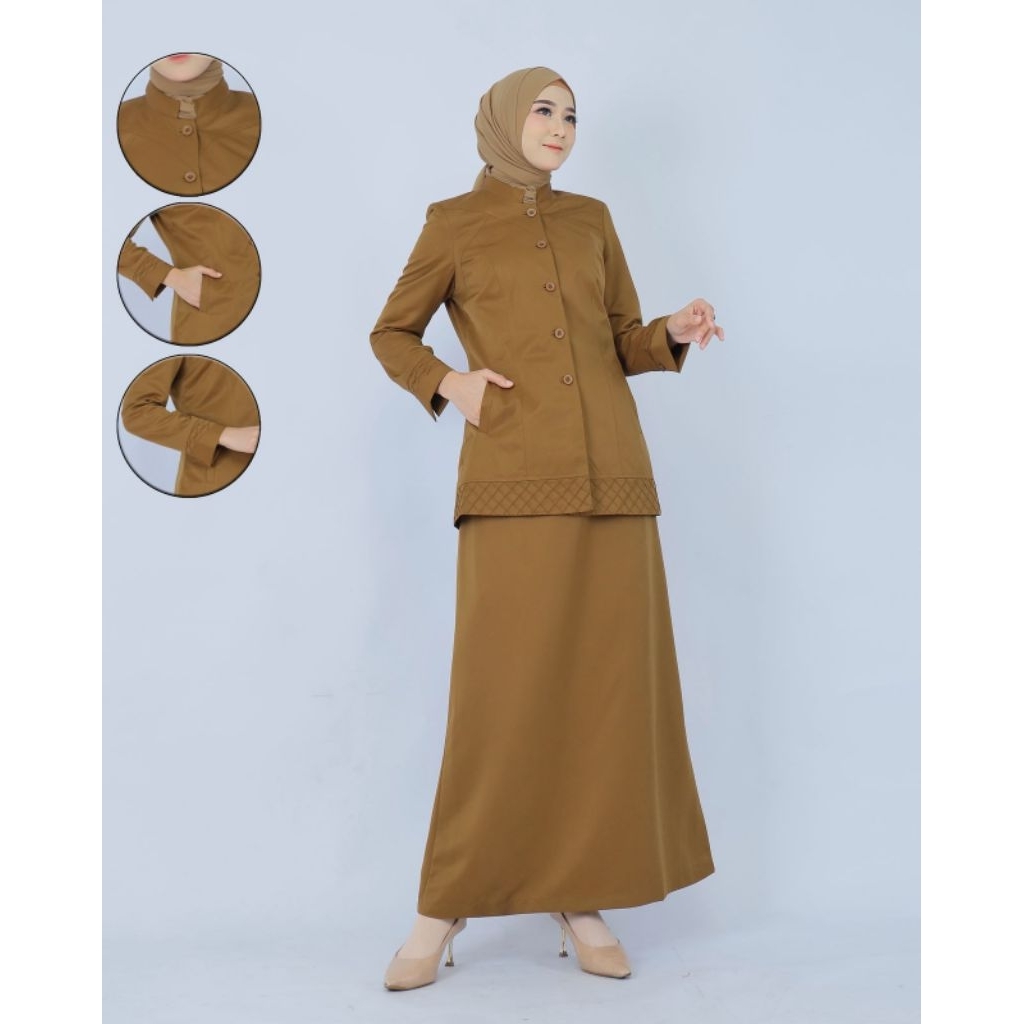 Seragam Re Bonia setelan pemda tua rok A seragam pns baju kerja