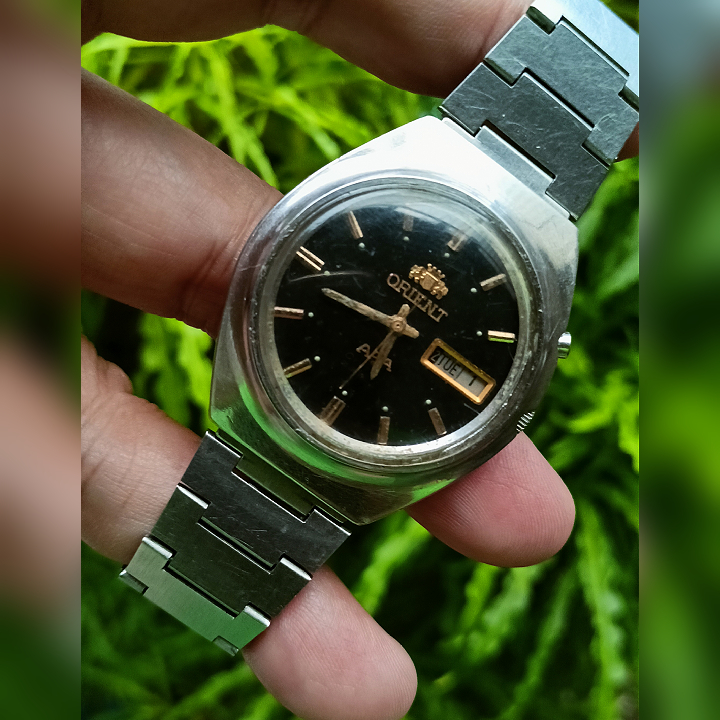ORIENT 21 JEWELS 3 STAR 469640-7F BLACK Original Second | Jam Tangan Vintage Pria