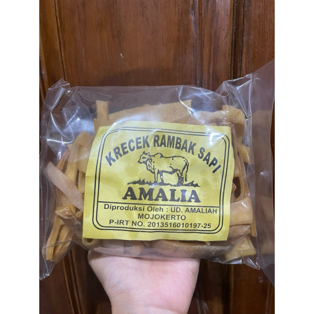 Kerupuk rambak sapi Bentuk stik 250gram / Krecek rambak sapi / Kerupuk kulit sapi khas mojokerto