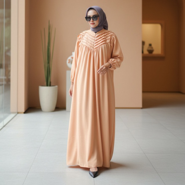 DIDEN GO Gamis Polos Busui Bahan Adem Azka Dress