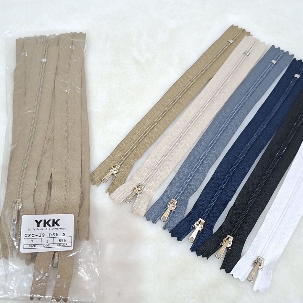 RESLETING CELANA 7inch Ykk / SLETING CELANA YKK 7inch KEPALA BESI CFC-39 / ZIPPER YKK CFC-39 7inch
