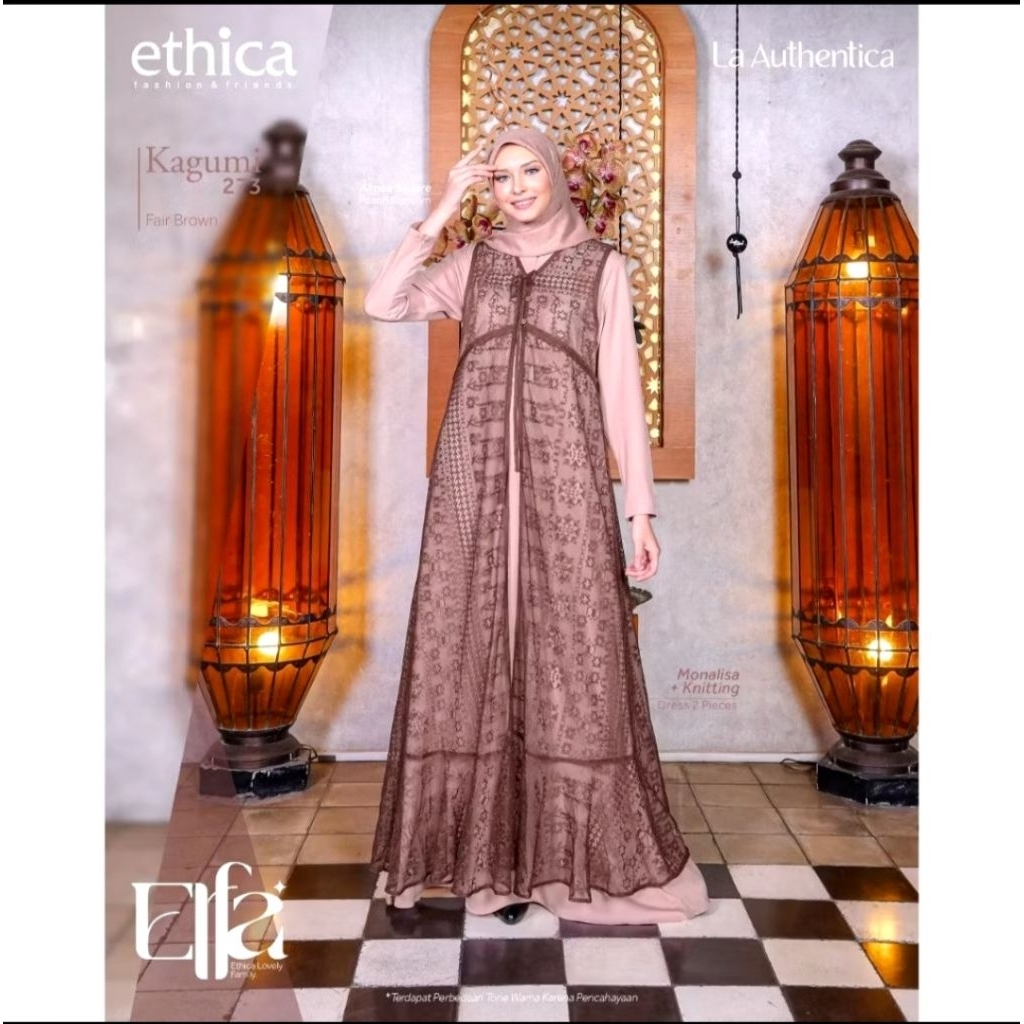 ethica KAGUMI 273 FAIR BROWN gamis ethica cuci gudang