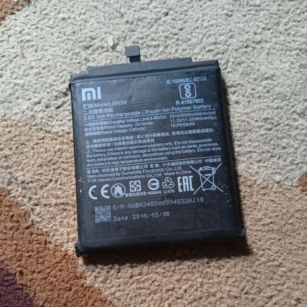 baterai ponsel rusak bekas