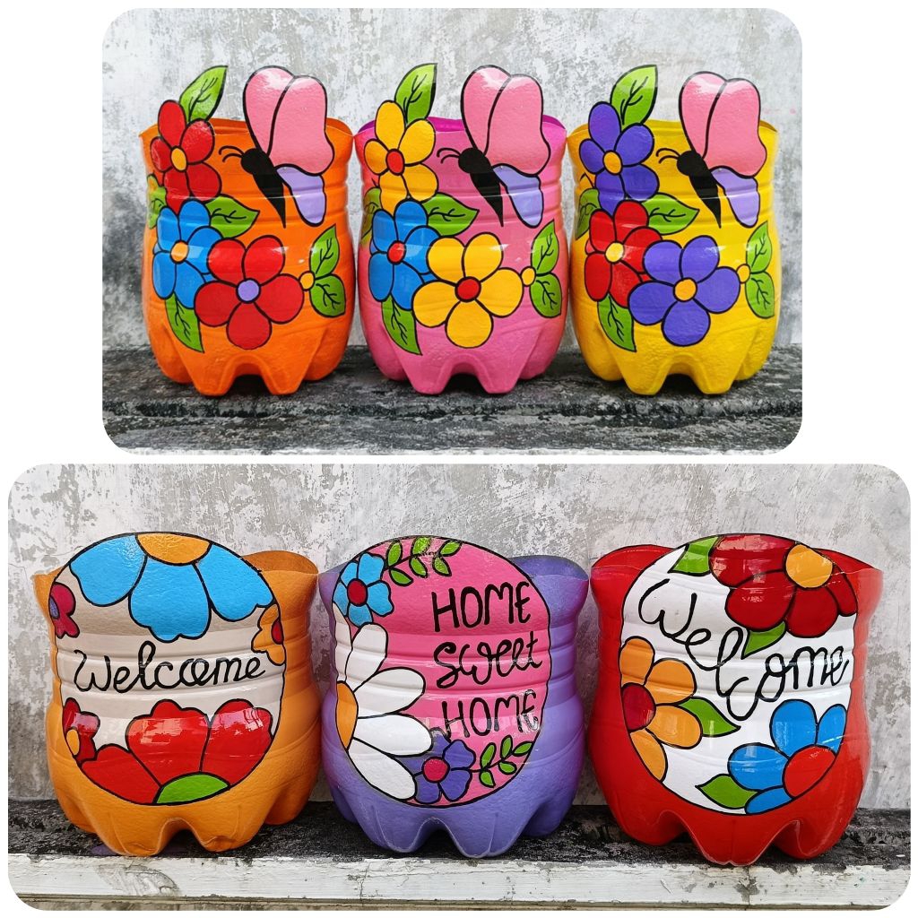 prakarya kerajinan pot daur ulang dari bekas galon 15llt