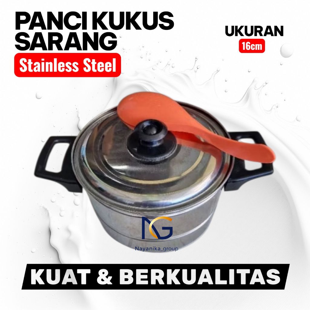 PANCI KUKUS KUE NASI MINI TUTUP STAINLES