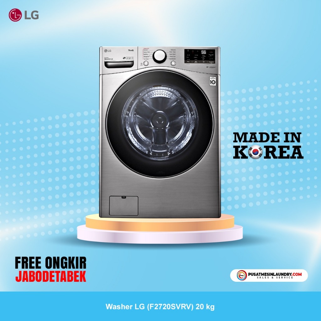 LG Mesin Cuci 20kg Muat Bedcover Jumbo Motor InverterDD F2720SVRV