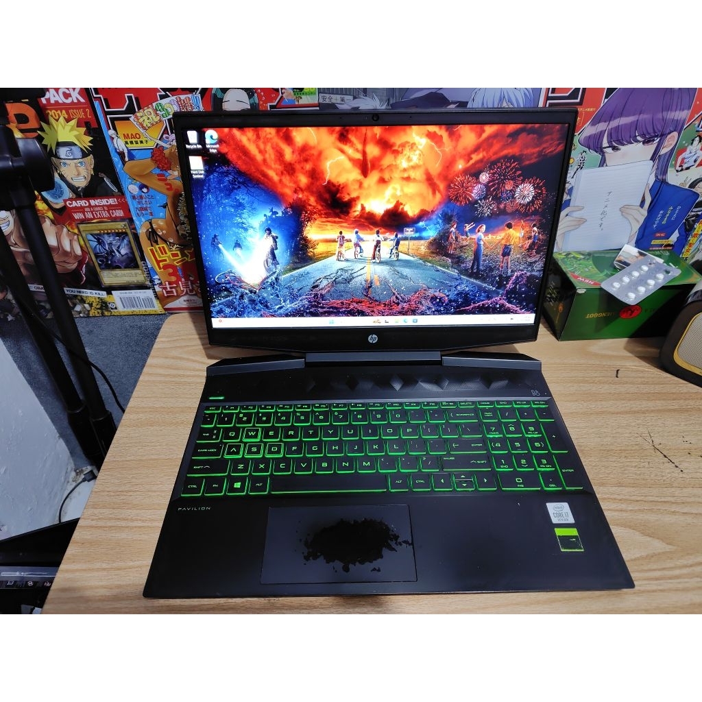 laptop gaming hp pavilion 15 i7 10500h GTX 1650 ram 8 SSD 256 layar 120hz