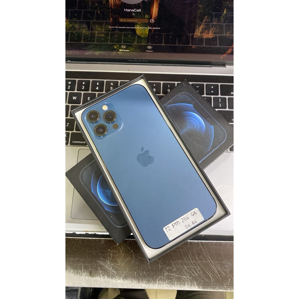 Iphone 12 Pro Max 256 Pasific Blue Inter sinyal aman Second