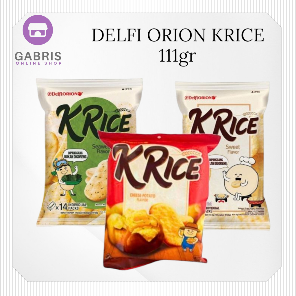 Delfi Orion KRice Flavour 111gr / Delfi Orion / K'Rice Delfi / Krekers Beras / Krekers K'Rice