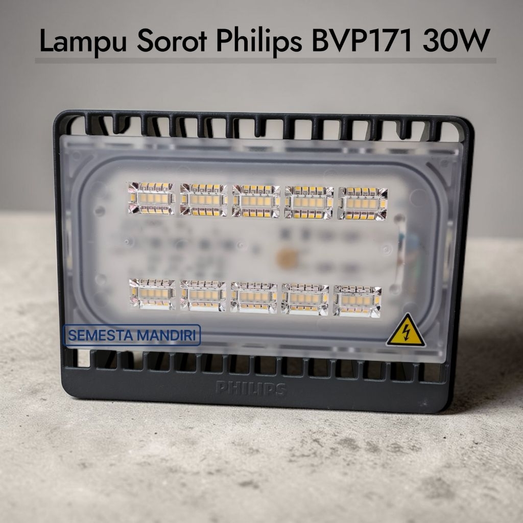 Lampu Sorot LED Philips BVP171 SmartBright LED Floodlight 30W - Lampu Sorot Outdoor IP65 Philips 30W