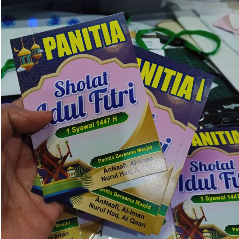 Name Tag Panitia Idul Fitri full set / Mika Panitia / Name Tag Murah