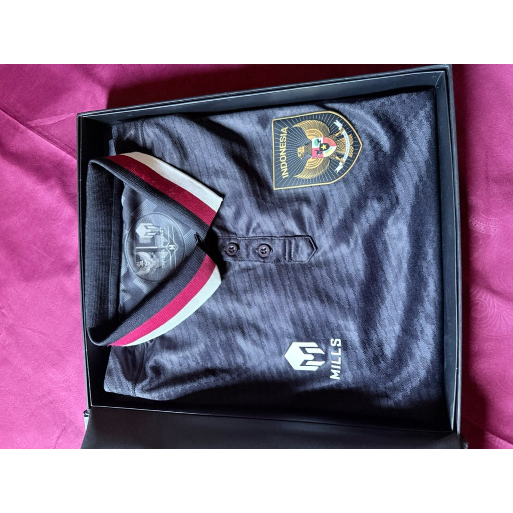 Indonesia Third Jersey 2023/2024 Original Authentic Player Issue Mills 100% Timnas 3rd Kit Football 