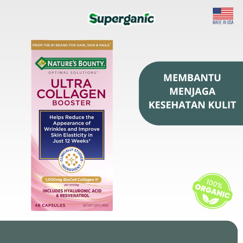 Nature’s Bounty Ultra Collagen Booster 1000 mg BioCell Collagen II – 48 Capsules