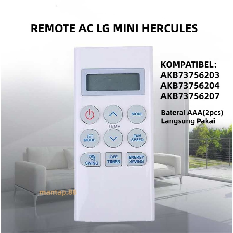 Remote AC Remot Pengganti Untuk AC LG Mini Hercules AKB73756203 AKB73756204 AKB73756207