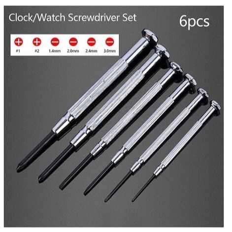 Saringan Borneo ZZ One set 6pcs obeng kecil jam + obeng hp