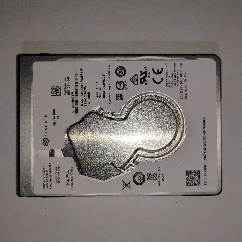 HDD 1tb dan 500gb second sentinel 100%