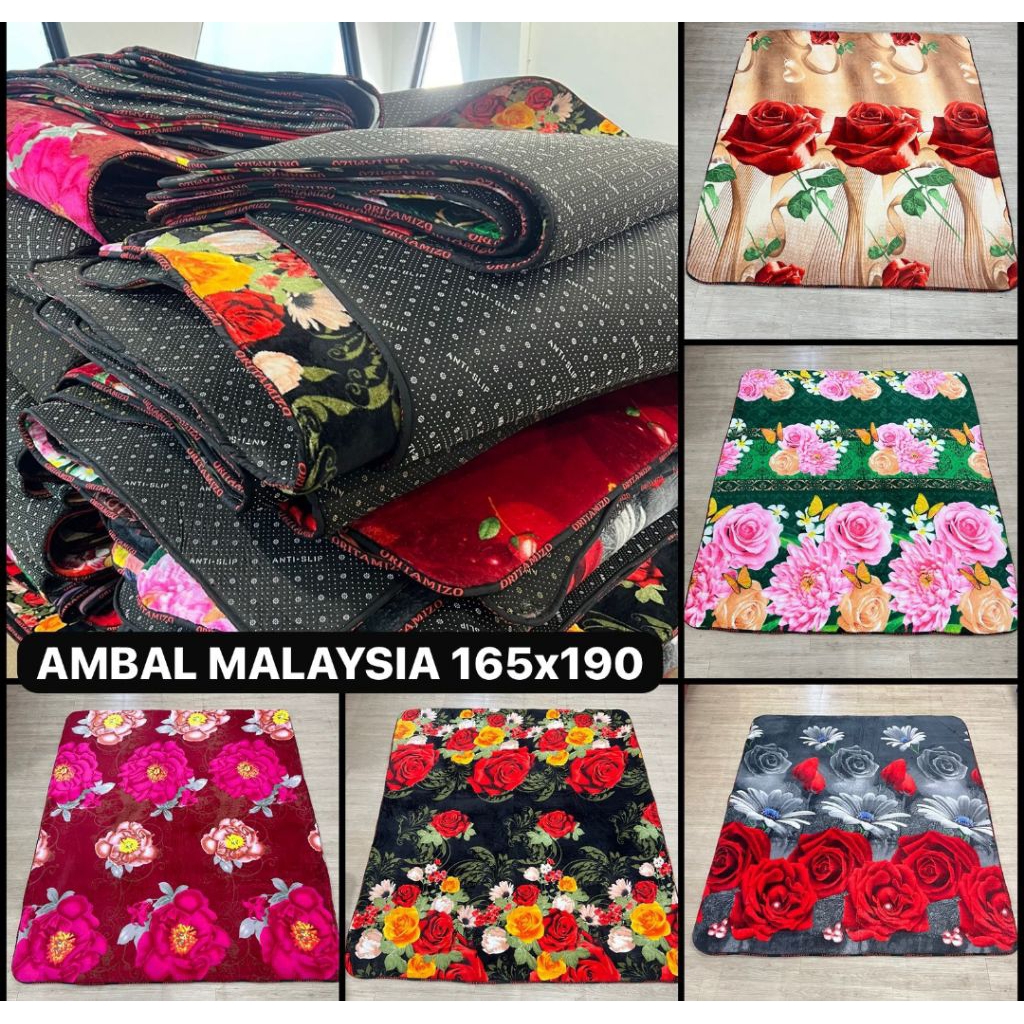 Ambal Malaysia karpet Malaysia anti slip busa kuning UK 165x190cm
