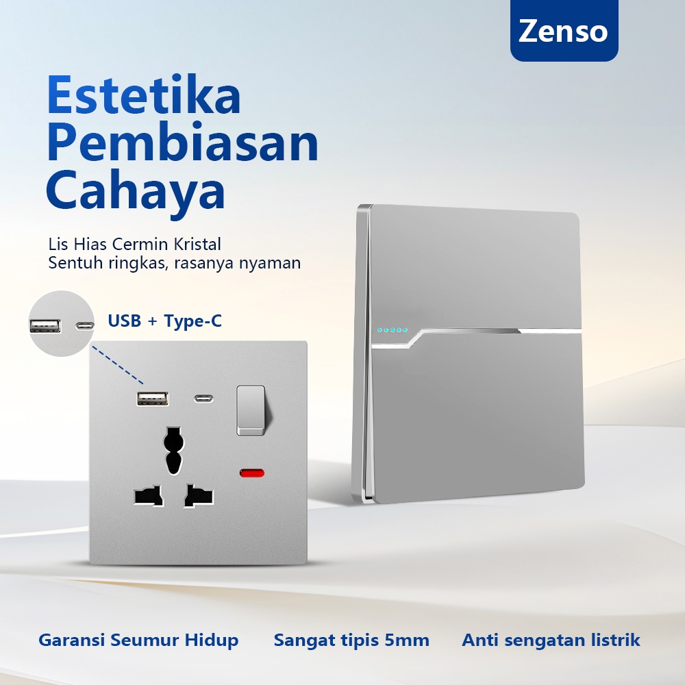 Saklar Lampu Rumah Dinding Stop Kontak Colokan Listrik Saklar On Off Awet Aman