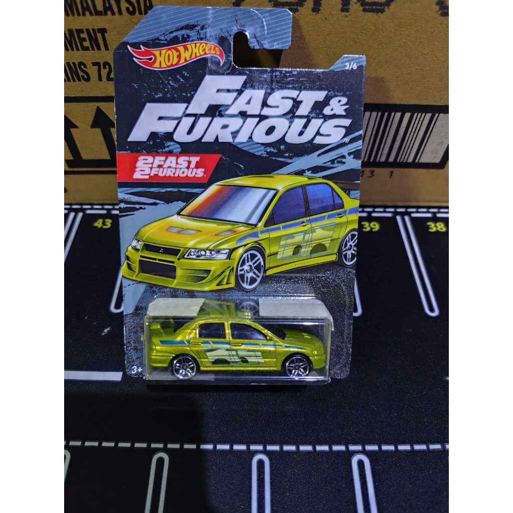 Hot wheels Fast & Furious Card Lama Mitsubihsi Lancer Evolution Hijau