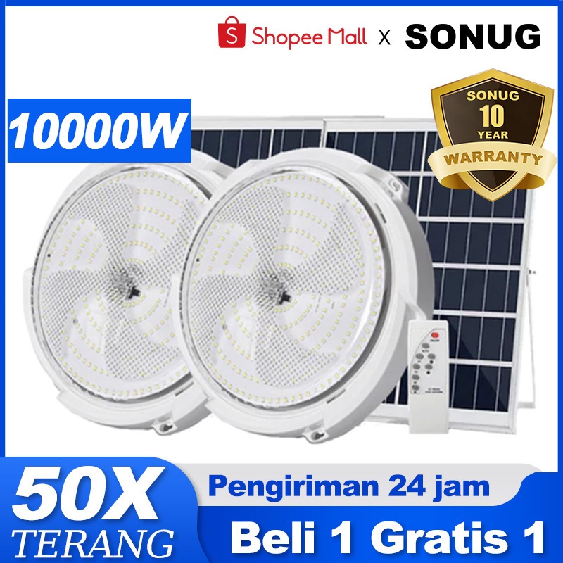 Lampu Langit-Langit Tenaga Surya dengan Panel Surya dan Remote Control untuk Outdoor dan Indoor