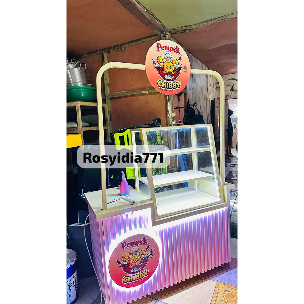etalase booth bakery portable cocok untuk jualan di bazaar mall, etalase bakery portable