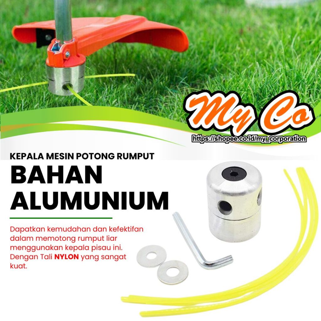 1set Mata Potong RumputTali  Senar Universal String Trimmer Head Mata Pisau Mesin Potong Rumput