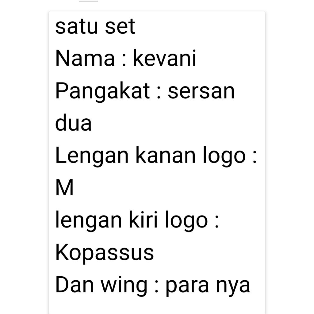 Bordir Brivet TNI Custom