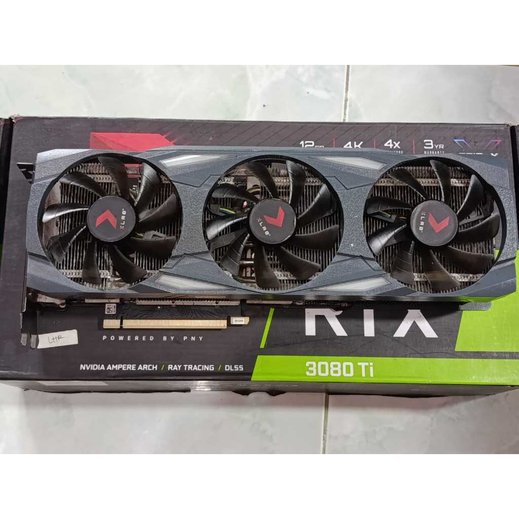 PNY RTX 3080TI 12GB 384BIT DDR6 MINUS TIBA" NO DISPLAY