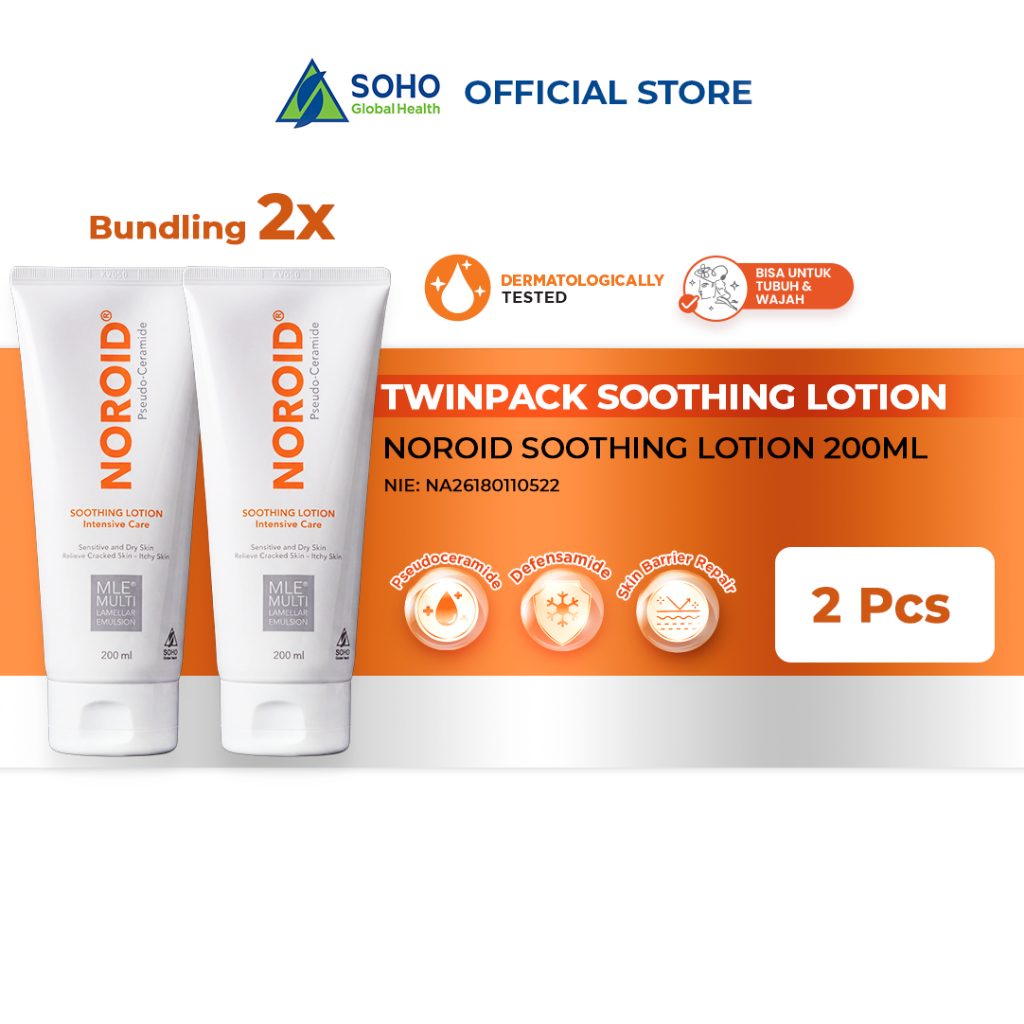 Noroid Soothing Lotion / Pelembab Kulit Extra Moisturizer Harian Untuk Semua Tipe Kulit (Normal, Ker