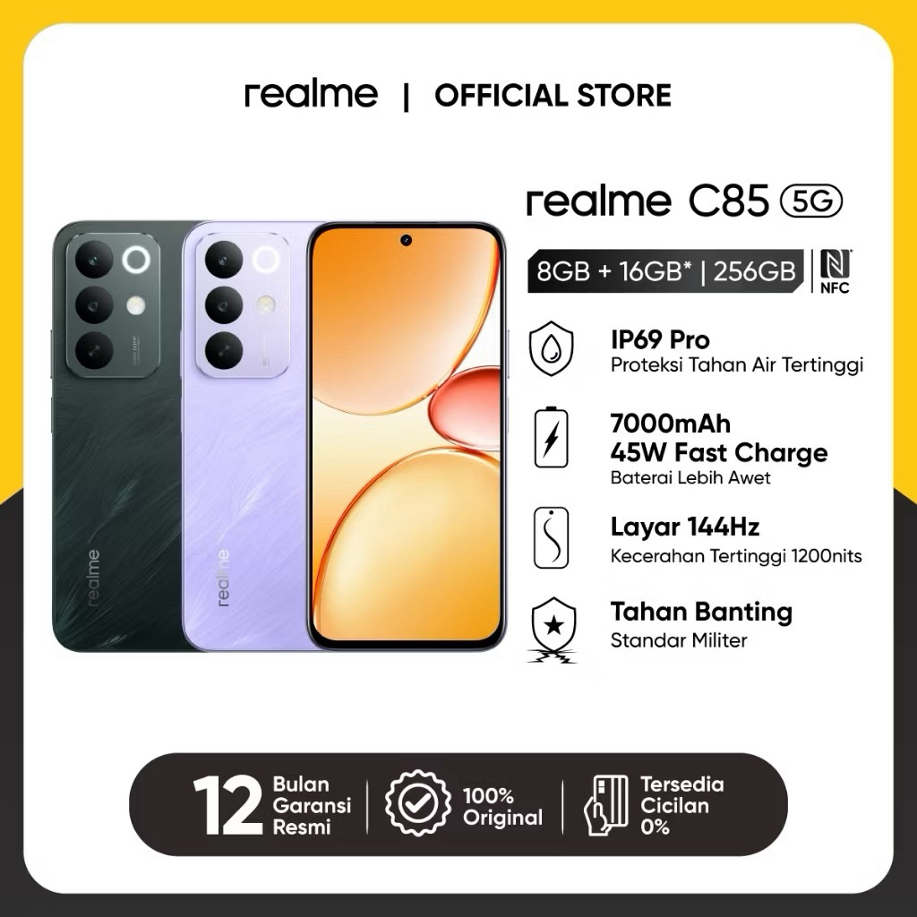 REALME C85 5G NFC RAM 8/256GB GARANSI RESMI