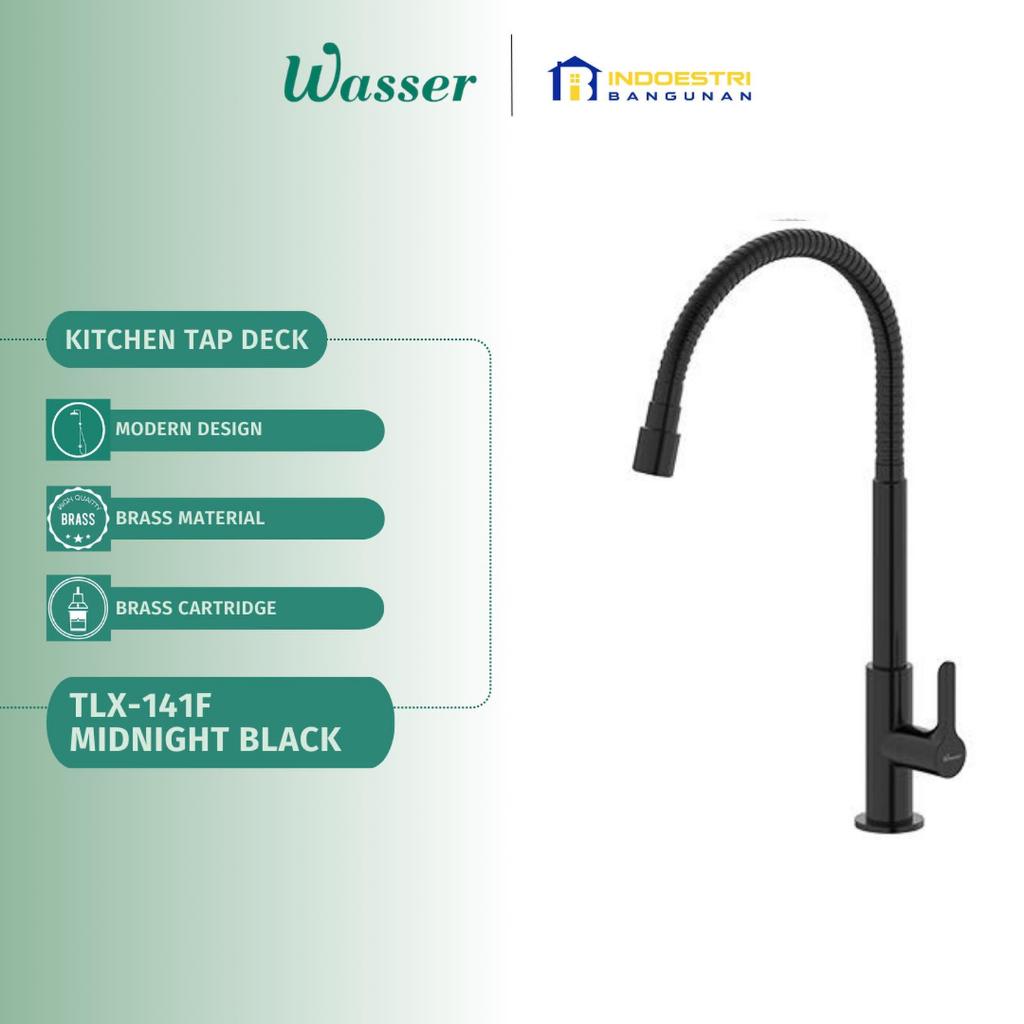 Kran Sink Cuci Piring Meja Wasser TLX 141F Midnight Black / Wasser Keran Cuci Piring / Kran Sink Fle