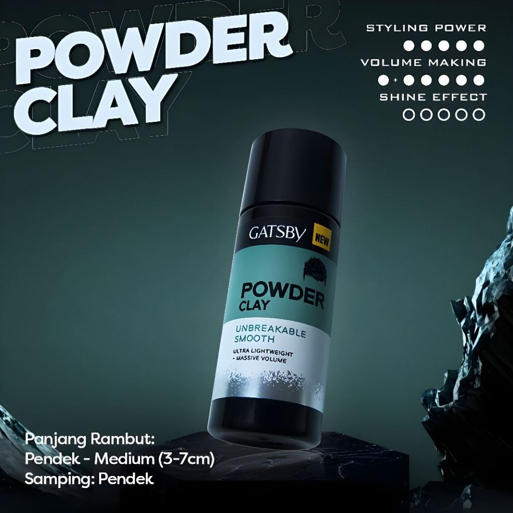 Gatsby Powder Clay Unbreakable Smooth/Gatsby Hair powder 20gr