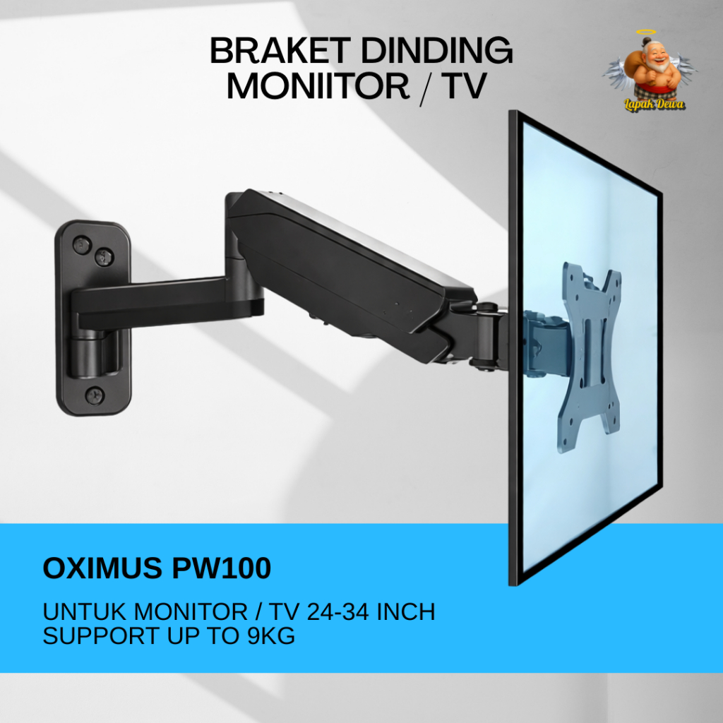 Bracket Monitor TV Oximus PW100 braket Dinding Monitor TV 24-34 inch