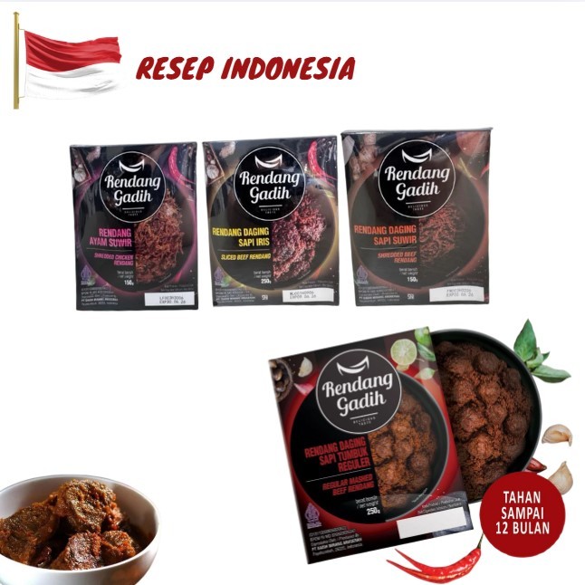 Rendang Gadih Asli Padang Payakumbuh – Makanan Siap Saji Bumbu Rendang Halal Khas Minang (Bumbu Inst