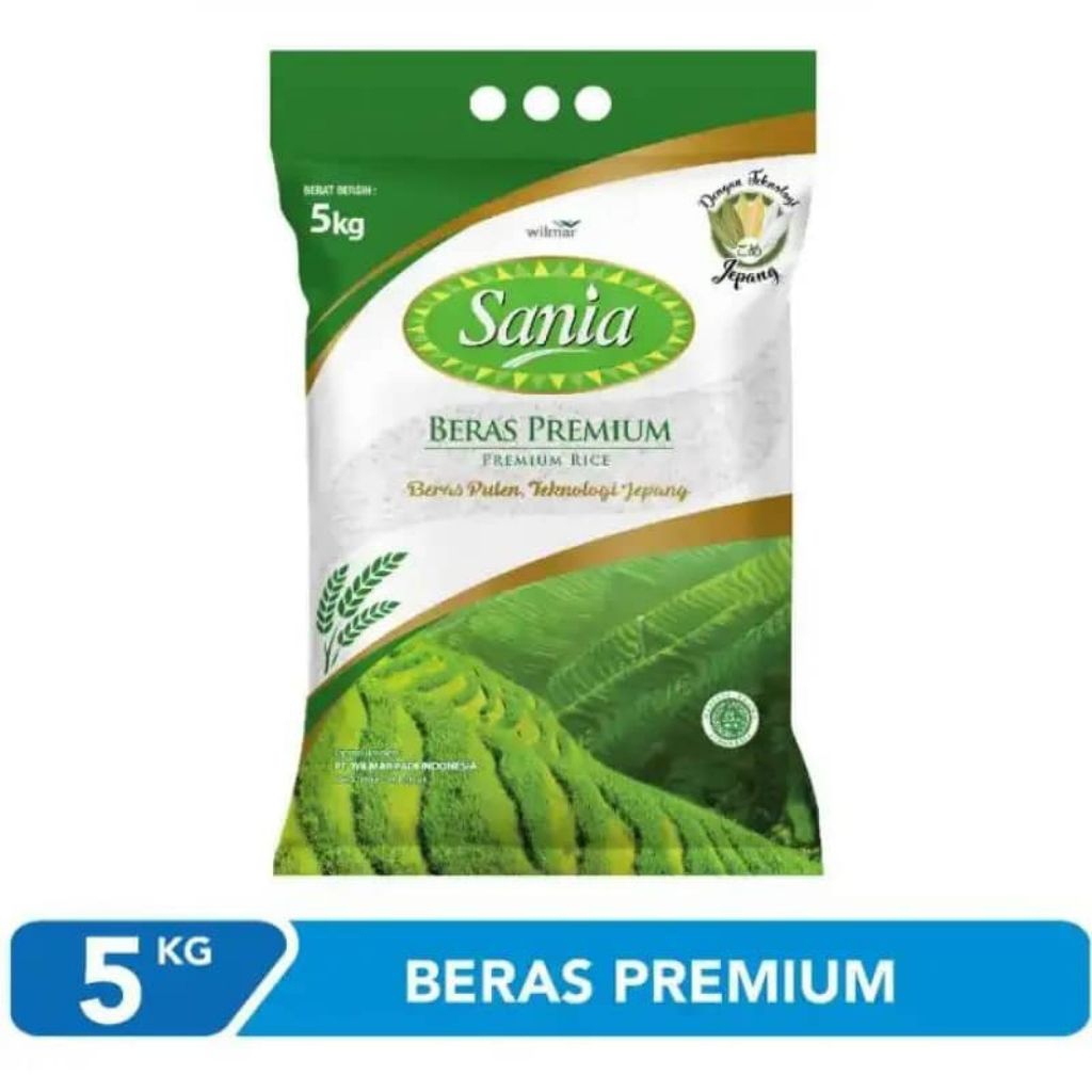 Sania Beras Premium 5kg - Beras Berkualitas Tinggi