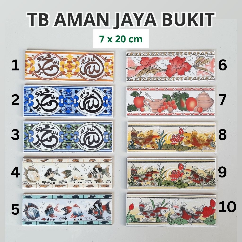 List Keramik Dinding 7 x 20cm LISTELLO Lis Keramik FOTO ASLI