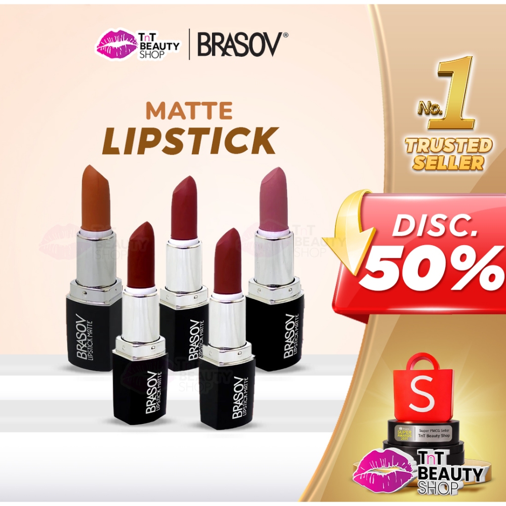 BRASOV Lipstick Matte - Perona Bibir | TnT Beauty Shop