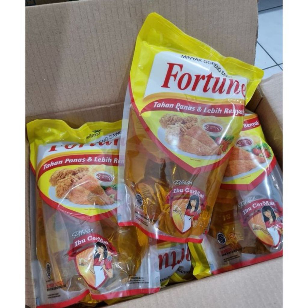 MINYAK GORENG FORTUNE 1 LTR KEMASAN 1 DUS/ KARTON